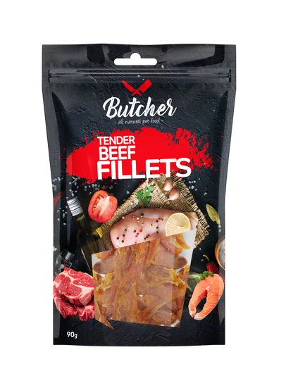 Butcher Tender Fillets for Dogs – 90 g (4 Recipes)