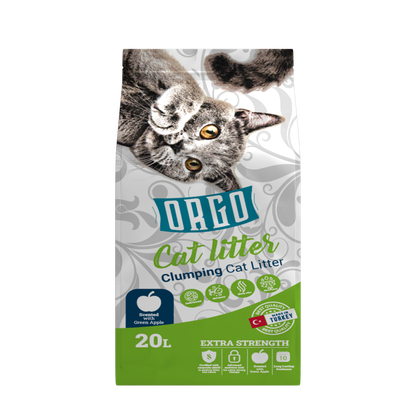 ORGO Clumping Cat Litter – Green Apple Fresh 20 L