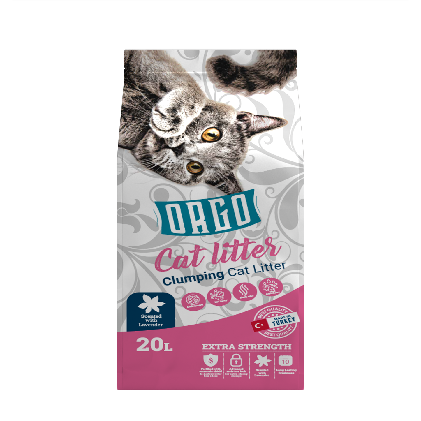 ORGO Clumping Cat Litter – Lavender Calm 20 L