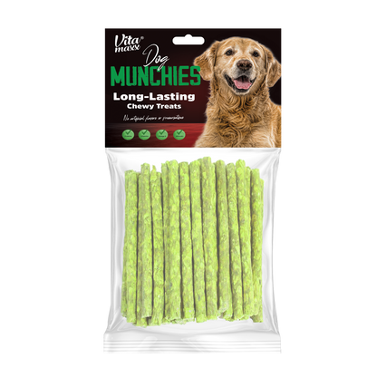 Vitamaxx Dog Munchies Long-Lasting Chewy Treats – Spinach (100 g)
