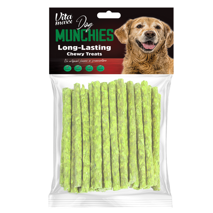 Vitamaxx Dog Munchies Long-Lasting Chewy Treats – Spinach (300 g)