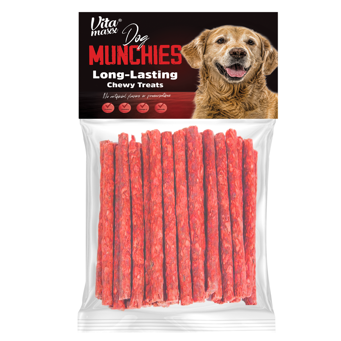 Vitamaxx Dog Munchies Long-Lasting Chewy Treats – Beetroot (300 g)