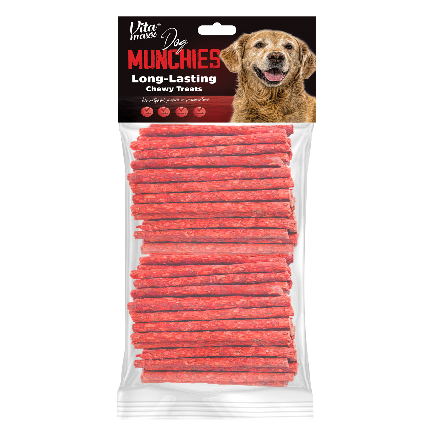 Vitamaxx Dog Munchies Long-Lasting Chewy Treats – Beetroot (600 g)