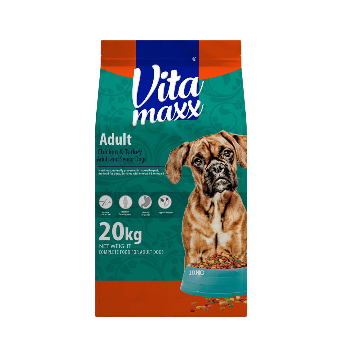 Vitamaxx Adult Dog Dry Food-  Chicken & Turkey Recipe (20 kg)