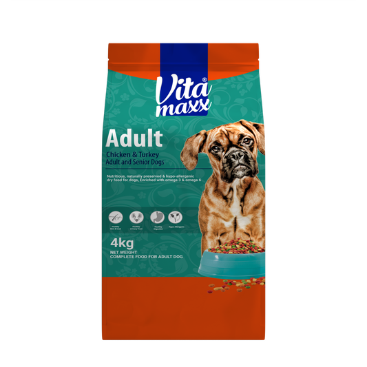 Vitamaxx Adult Dog Dry Food - Chicken & Turkey Recipe (4 kg)