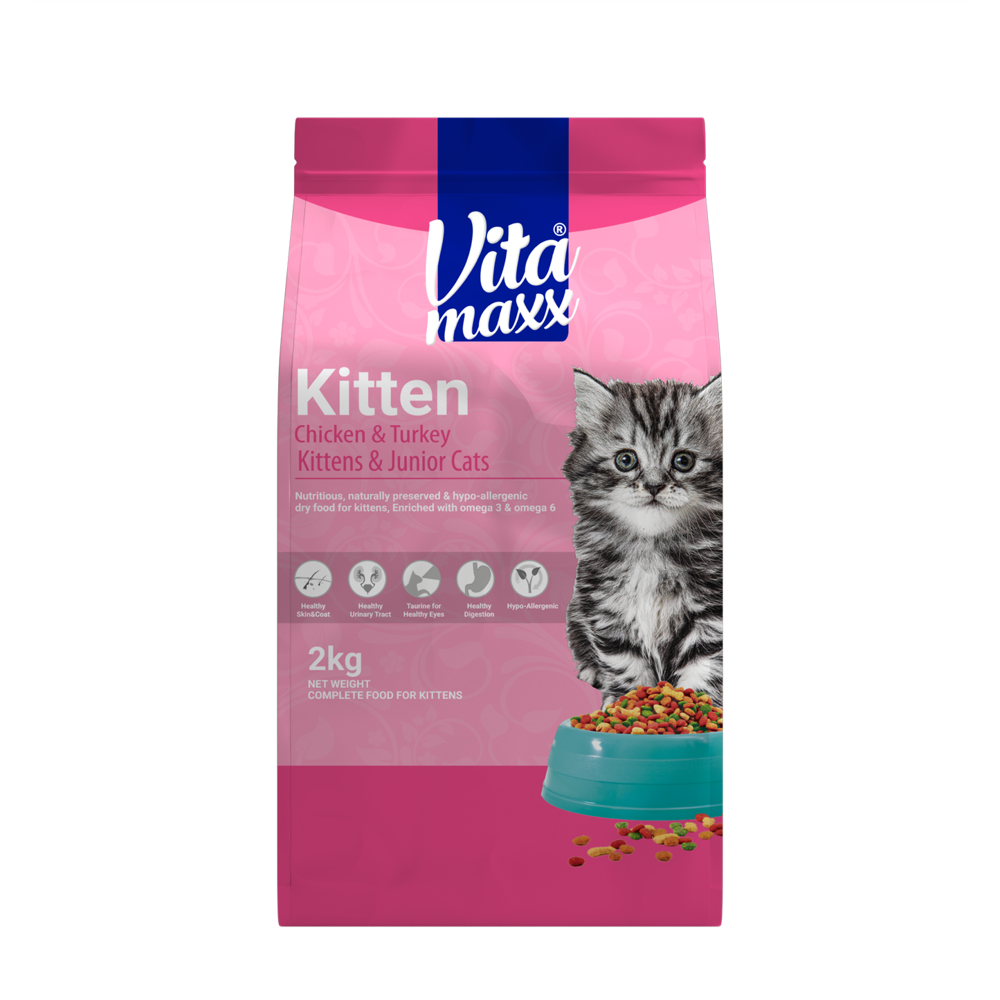 Vitamaxx Kitten Dry Food - Chicken & Turkey Recipe (2 kg)
