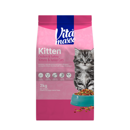 Vitamaxx Kitten Dry Food - Chicken & Turkey Recipe (2 kg)