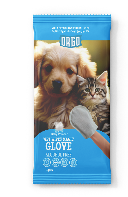 ORGO Wet Pet Wipes Magic Glove for Dogs & Cats (4 Scents)