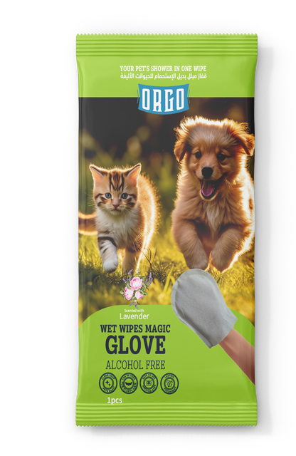 ORGO Wet Pet Wipes Magic Glove for Dogs & Cats (4 Scents)