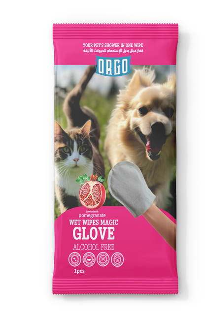 ORGO Wet Pet Wipes Magic Glove for Dogs & Cats (4 Scents)