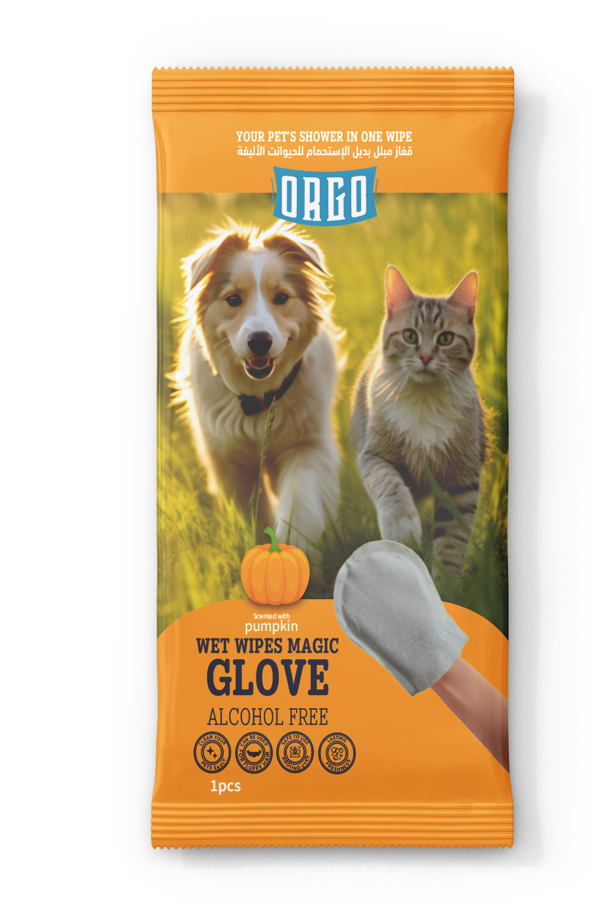 ORGO Wet Pet Wipes Magic Glove for Dogs & Cats (4 Scents)