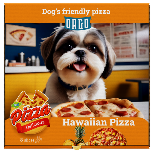 ORGO Dog-Friendly Hawaiian Pizza Treat – 300 g (8 crunchy slices)