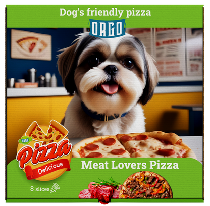 ORGO Dog-Friendly Meat Lovers Pizza Treat – 300 g (8 crunchy slices)