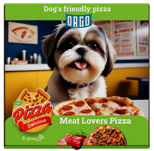 ORGO Dog-Friendly Meat Lovers Pizza Treat – 300 g (8 crunchy slices)