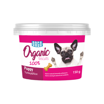ORGO Organic Puppy Biscuits — 150 g (4 Recipes)