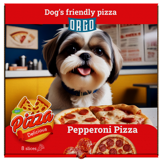ORGO Dog-Friendly Pepperoni Pizza Treat – 300 g (8 crunchy slices)