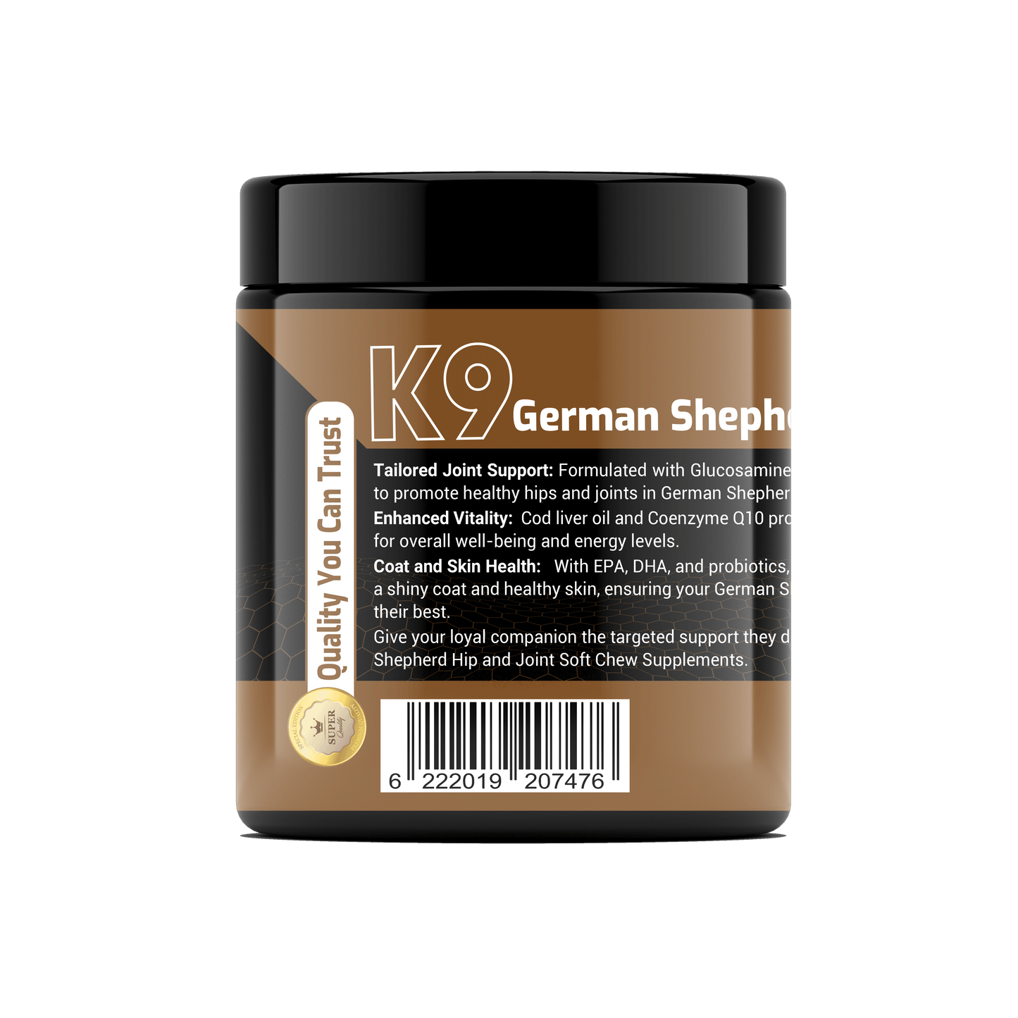 K9 German Shepherd Vitamins Soft Chews – Advanced Daily Support for Active, Large-Breed Dogs