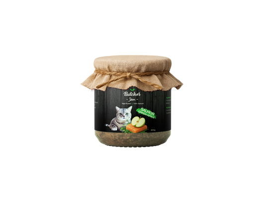 Butcher Cat Jam – Chicken & Strawberry or Salmon & Green Apple, 800g