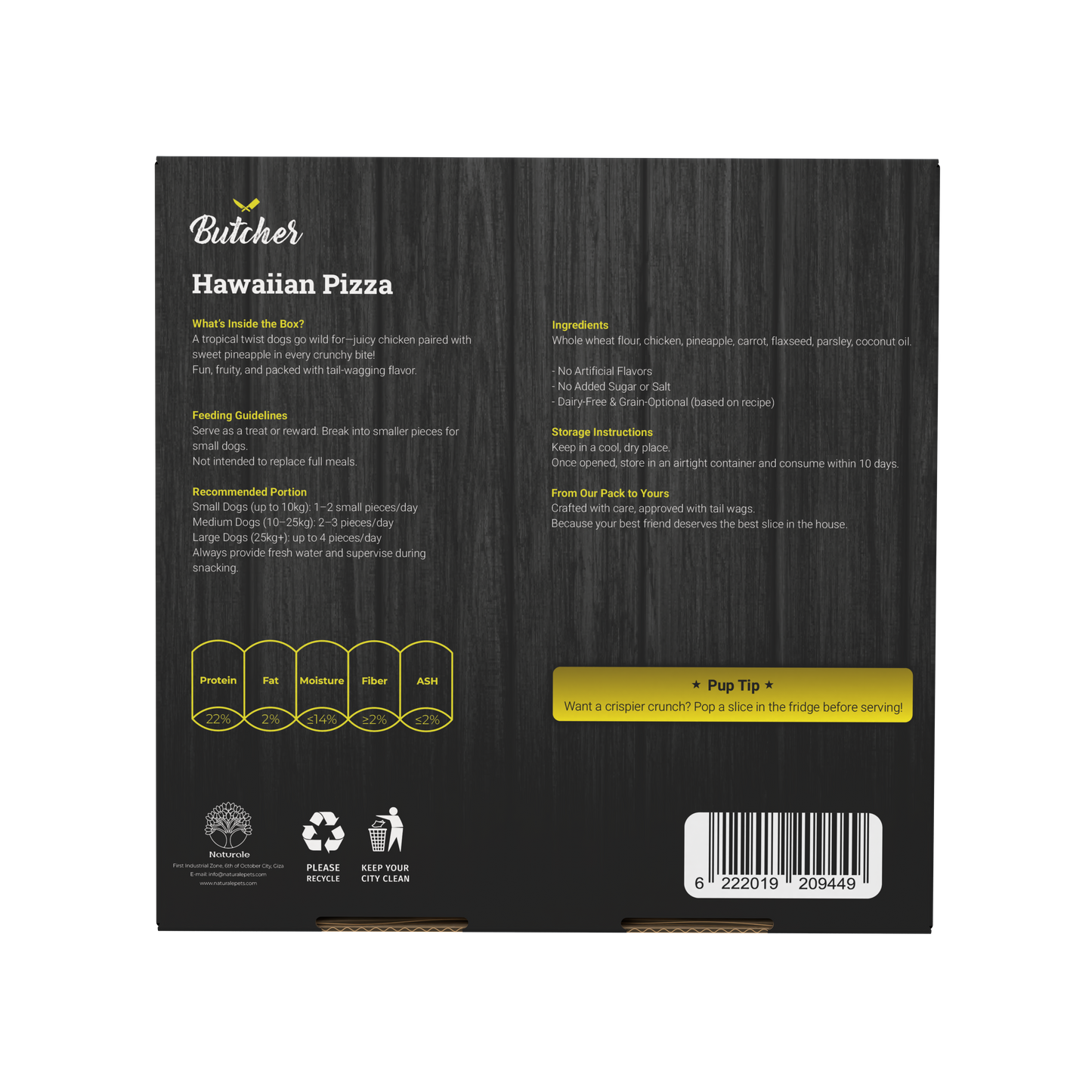 Butcher Pizza – Dog Treats, 300g (4 Varieties)