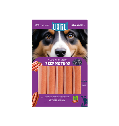 ORGO Real Meat™ Smoked Beef Hotdog For Dogs – 150 g