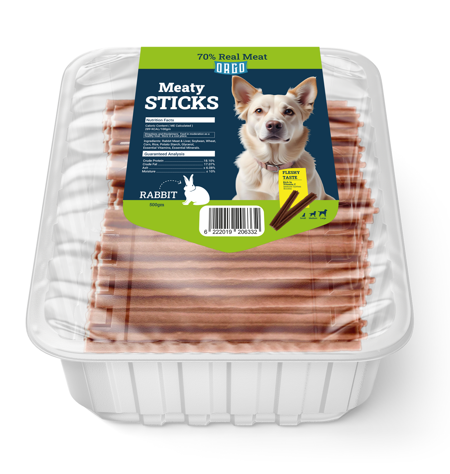 ORGO Dog Meaty Sticks with Rabbit — 500 g