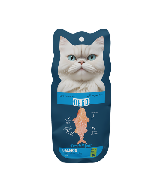 ORGO Fresh Meat™ Salmon Loins Cat Treats – 3 Pieces
