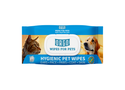ORGO Hygienic Pet Wipes – Baby Powder Scent | 48 Large (20 × 16 cm) Grooming Wipes for Dogs & Cats