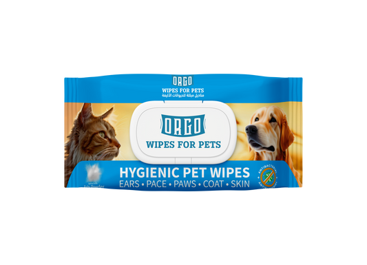 ORGO Hygienic Pet Wipes – Baby Powder Scent | 48 Large (20 × 16 cm) Grooming Wipes for Dogs & Cats