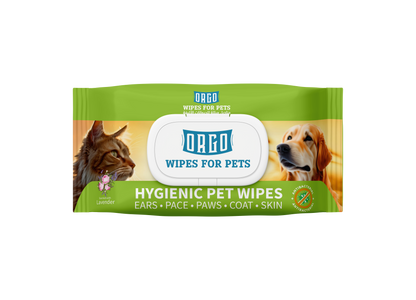ORGO Hygienic Pet Wipes – Calming Lavender Scent | 48 Large (20 × 16 cm) Grooming Wipes for Dogs & Cats