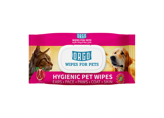 ORGO Hygienic Pet Wipes | Juicy Pomegranate Scent | 48 XL Wipes (16 × 20 cm) | Dogs & Cats