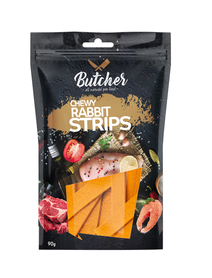 Butcher Chewy Strips for Dogs – 90 g (5 Recipes)