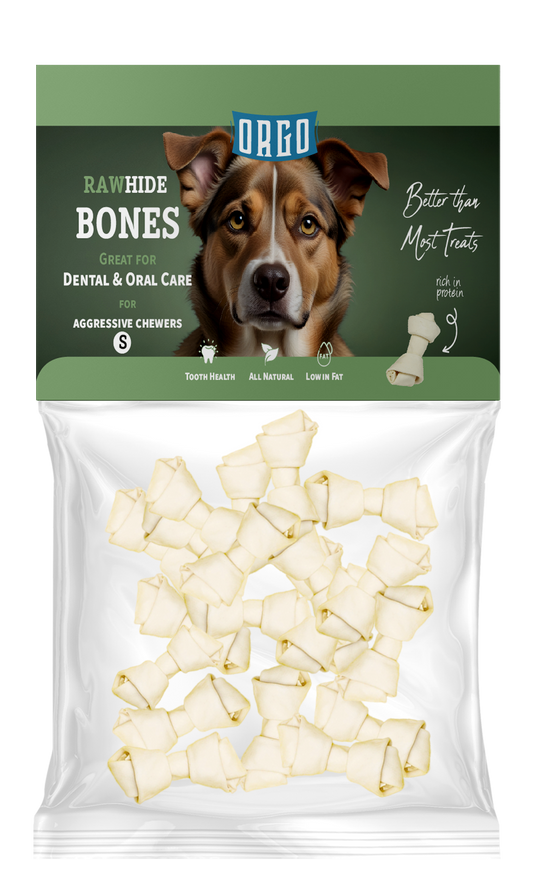 ORGO Rawhide Bones – Small (100 g)