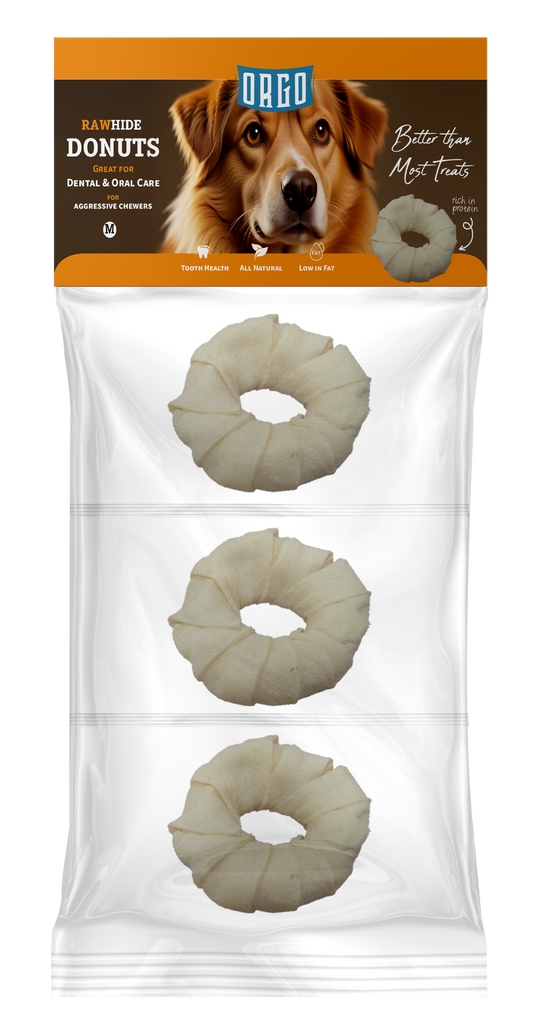 ORGO Rawhide Donuts – Medium (3 pcs)