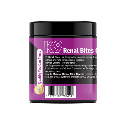 K9 Renal Bites Soft Chews – Kidney & Urinary Health Supplement for Dogs