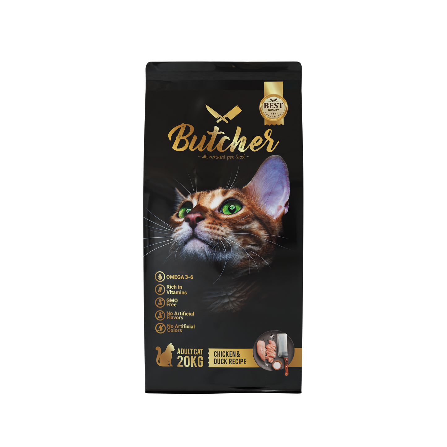 Butcher Adult Cat Dry Food – Chicken & Duck Recipe, 20kg