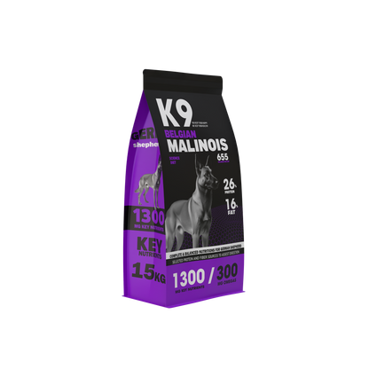 K9 Belgian Malinois 26/16 — High-Performance Breed Dry Food Formula (15 kg)