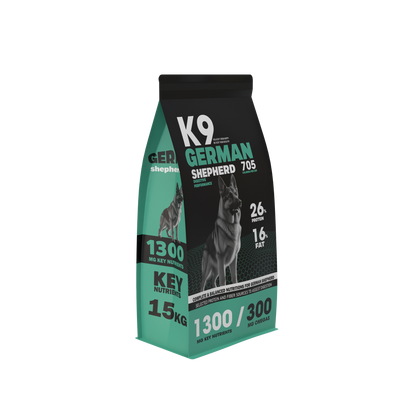 K9 German Shepherd 705 — High-Protein Breed-Specific Food for Dogs (15 kg)