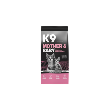 K9 Mother & Baby Formula – High-Energy Dry Food for Queens & Weaning Kittens (500 g, 2 kg, 10 kg)