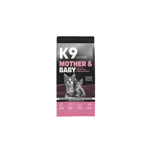 K9 Mother & Baby Formula – High-Energy Dry Food for Queens & Weaning Kittens (500 g, 2 kg, 10 kg)