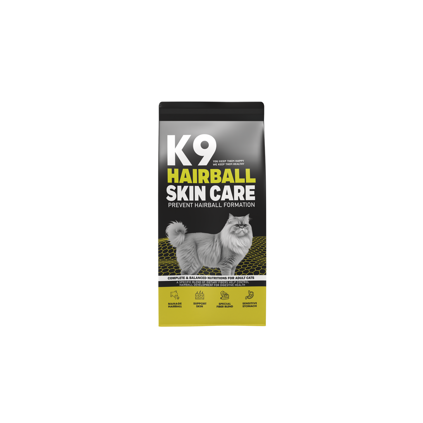 K9 Hairball & Skin Care Formula – Dry Food for Adult Cats (500 g, 2 kg, 10 kg)